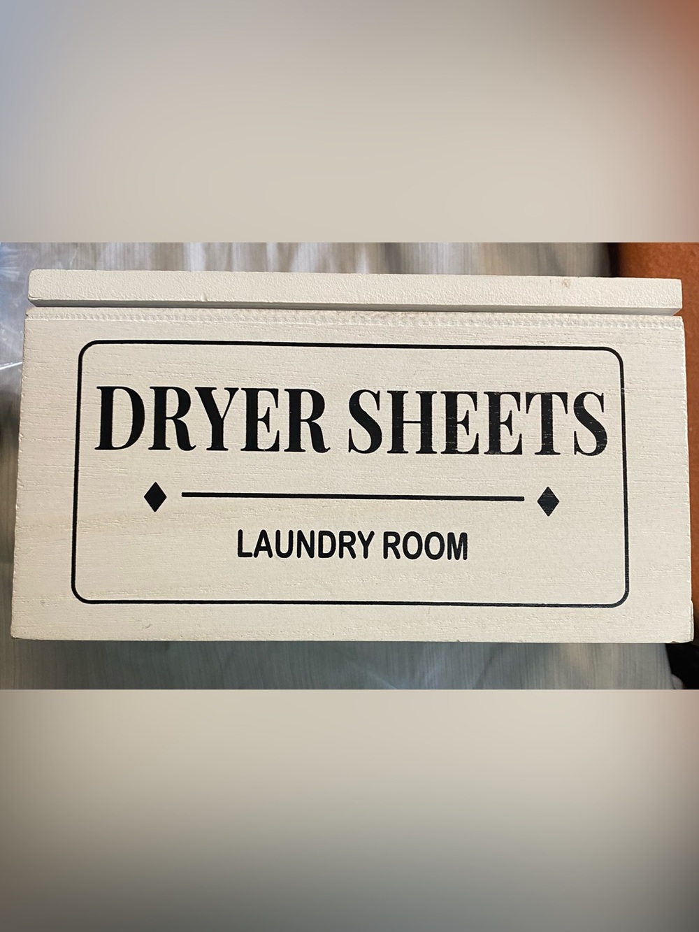 Wooden Dryer Sheet Holder